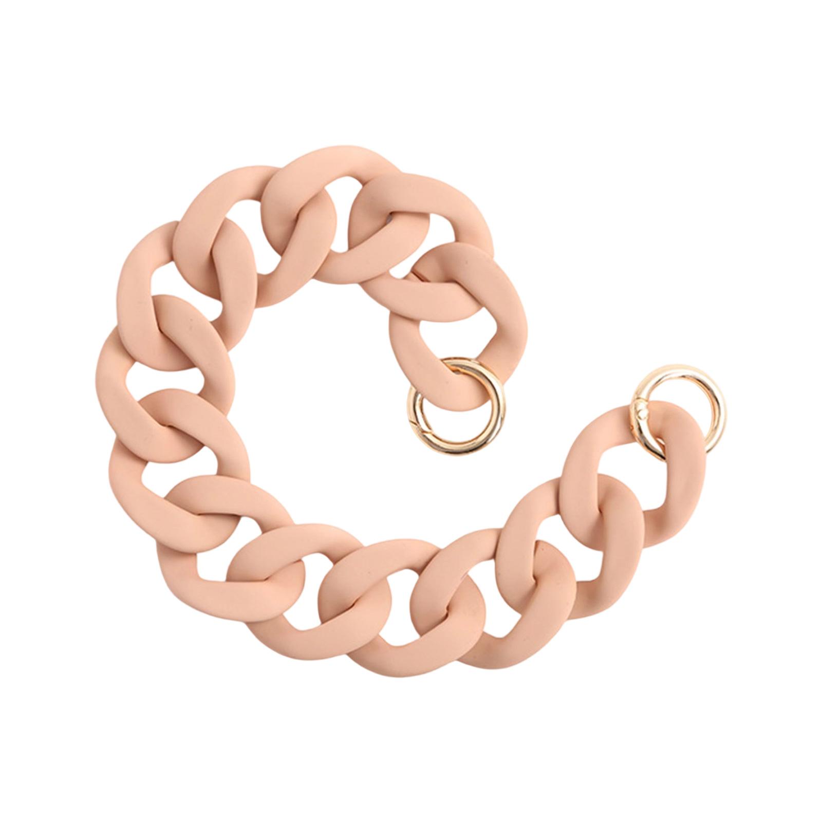 

Acrylic Purse Chain Flat Chain Strap Acrylic Handbag Straps Fashionable Replacement Purse Clutches Handles for DIY Craft 3