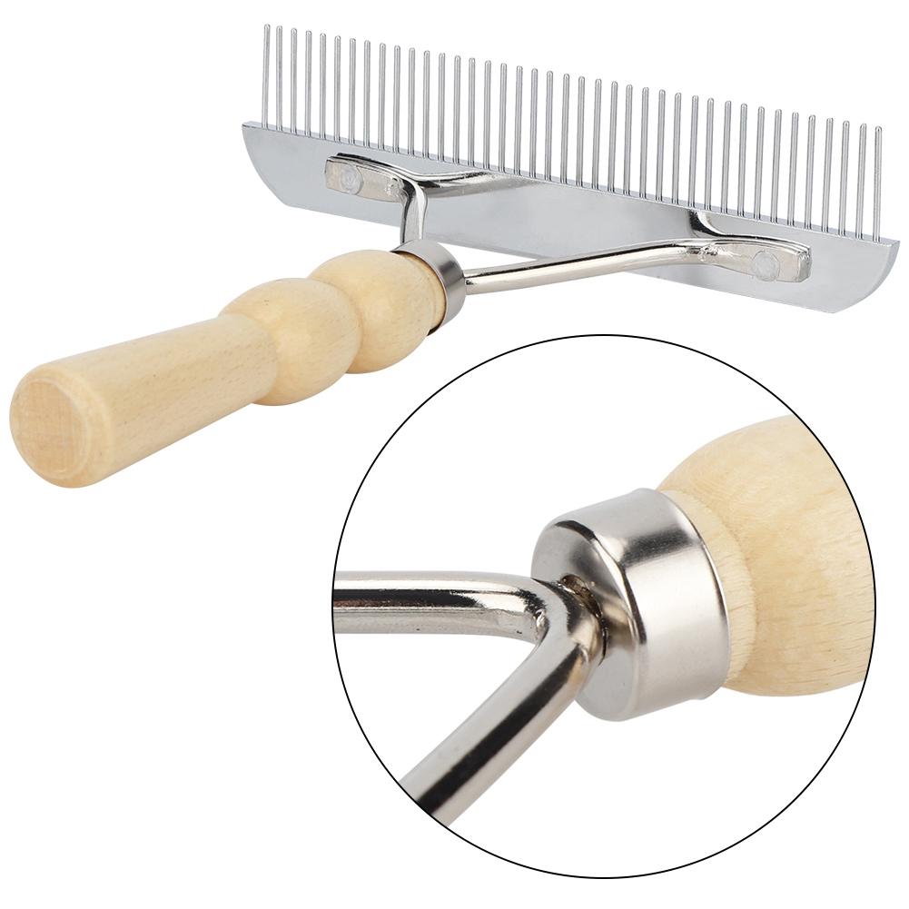 Pet Grooming Massage Comb Hair Removal Shedding Cleaning Wooden Handle Tool for Cats and Dogs