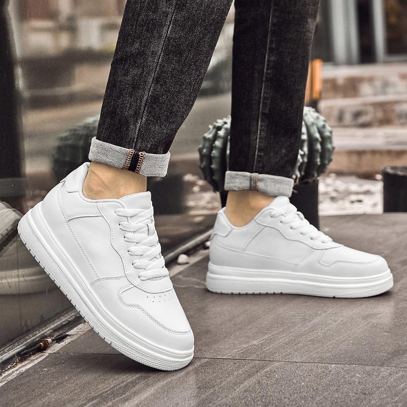 Platform Elevator Shoes Men Lifting Skate Board Shoes Sneakers Thick Sole Hidden Height Enhancing Increase Sports Casual Shoes