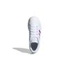 adidas Neo GRAND COURT K Leather Breathable Low Top Skateboard Shoes White Blue Kids' FW1274