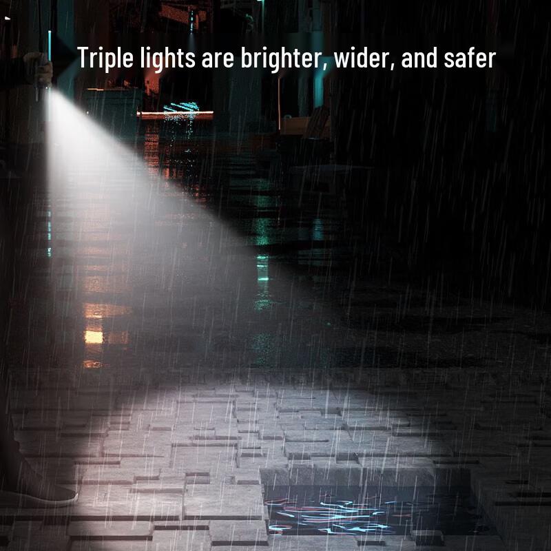 ZUODU LED Triple Spotlight Automatic Umbrella