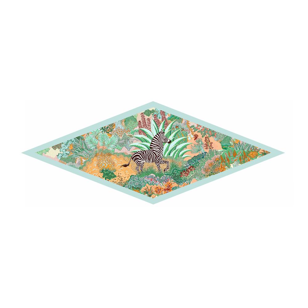 Diamond Scarf Jungle Print Brand Silk Scarves Wraps Women Luxury Bandana Headband Lady Hijabs Foulards Neckerchief Shawls