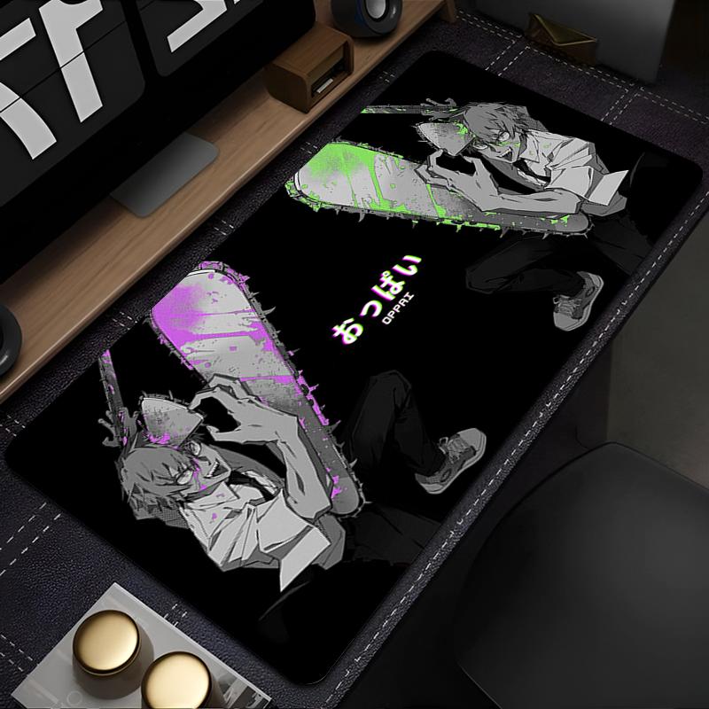 Mauspad PC Rutschfest Gamer Denji Tastaturpad Laptop Gaming Zubehör Mauspad Japan Anime C-Kettensägenmann Schreibtisch-Mausmatte