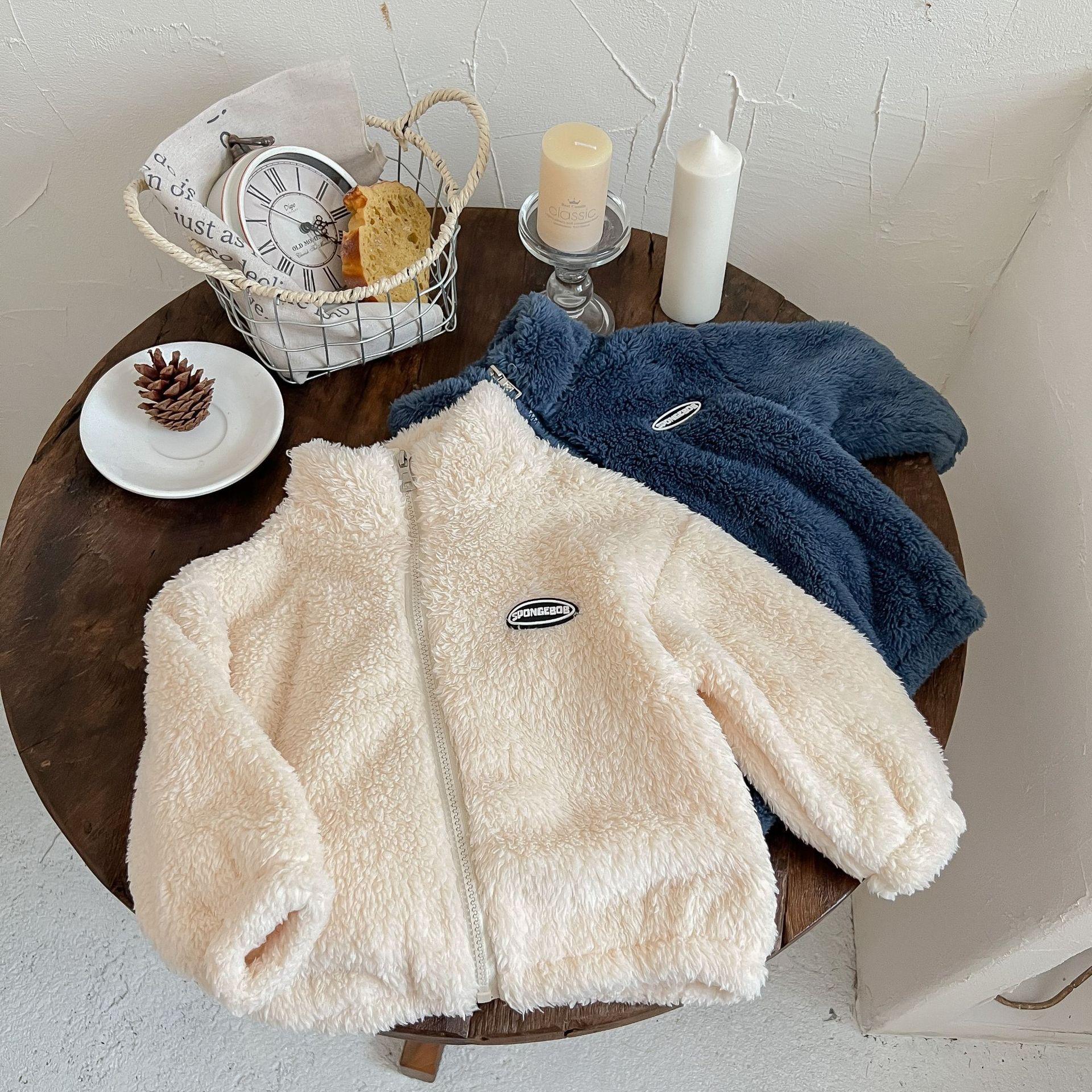 

Детские зимние пальто Детская верхняя одежда Теплая флисовая куртка для мальчиков Куртки для маленьких девочек на осень-весну Детская одежда 80cm бежевый