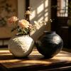Retro Wabi-Sabi Style Ceramic Vase for Hotel or Tea Room Decor