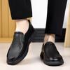 Men Summer Fashion Casual Business Sandals Hollow Leather Shoes Classic Comfortable and Breathable Soft Sole Office Leather Shoe