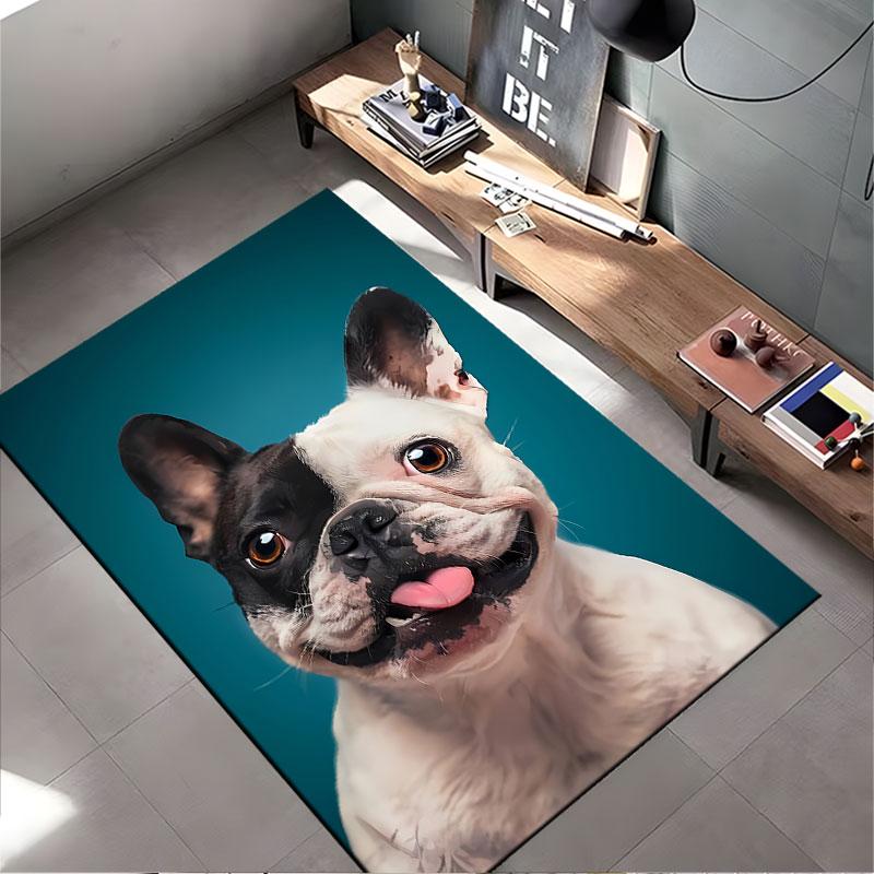 French Bulldog Portrait Carpet suitable as a non-slip mat for the living room or bedroom sofa