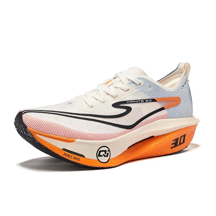 Erke Zhi Jing 3.0 Competizione di Test Ammortizzazione degli Urti Traspiranti Rimbalzo Scarpe da Corsa Marathon Basse Sneaker da Uomo Swan 11125103235-005