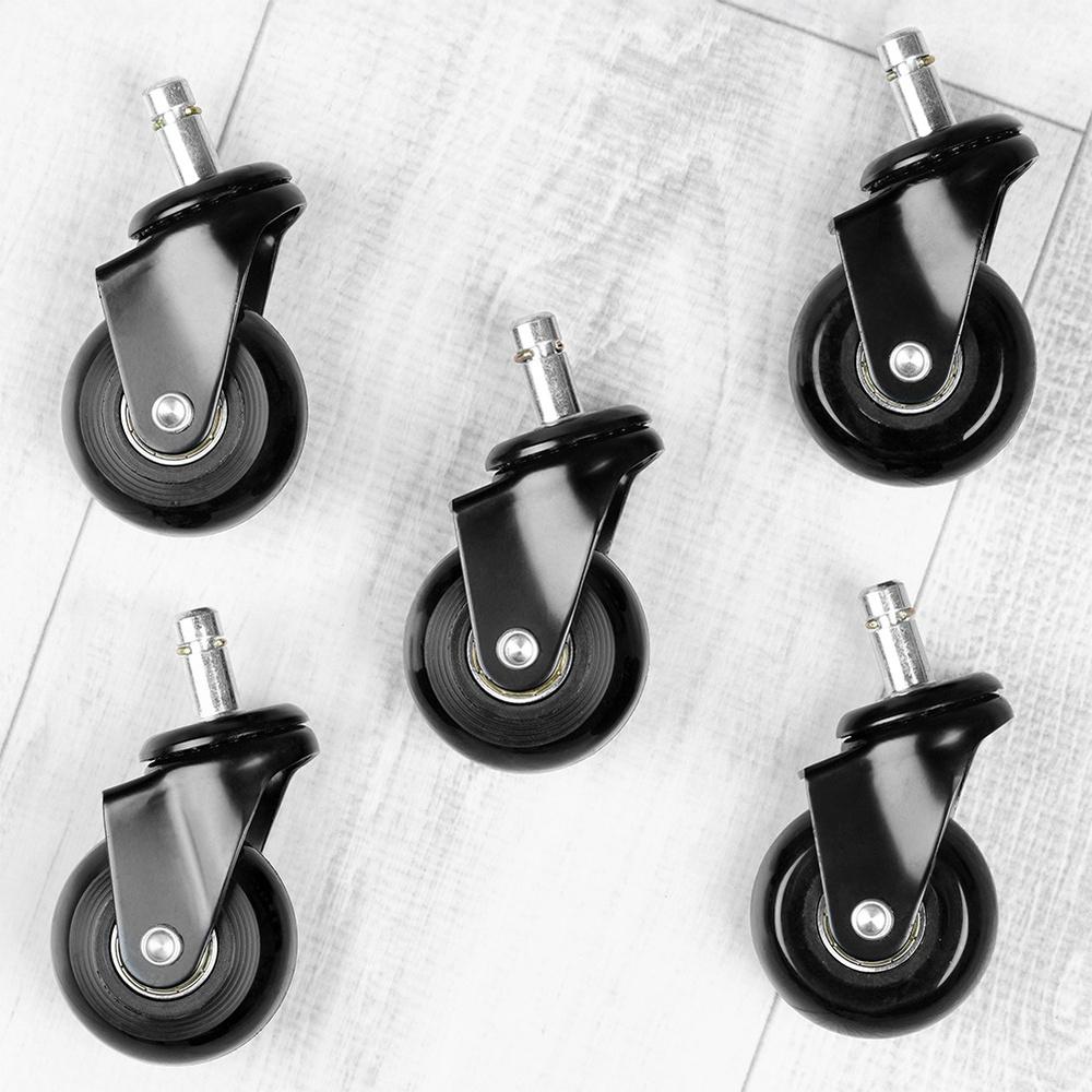 5x Ikea Office Chair Wheels Rubber Quiet Swivel Office Chair