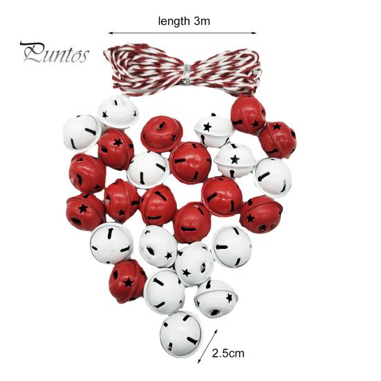 For Home Eco Friendly Eye Catching Christmas 1 Set Bells Metal Christmas Bells Ornaments with High Toughness Rope