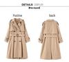 2025 Autumn/Winter Korean Style Mid-Length Petite Trench Coat for Women