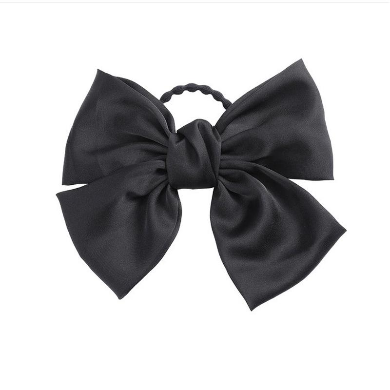 

Женская красная заколка с большим бантом, элегантная заколка для волос, аксессуар для волос, головной убор с зажимом чёрный