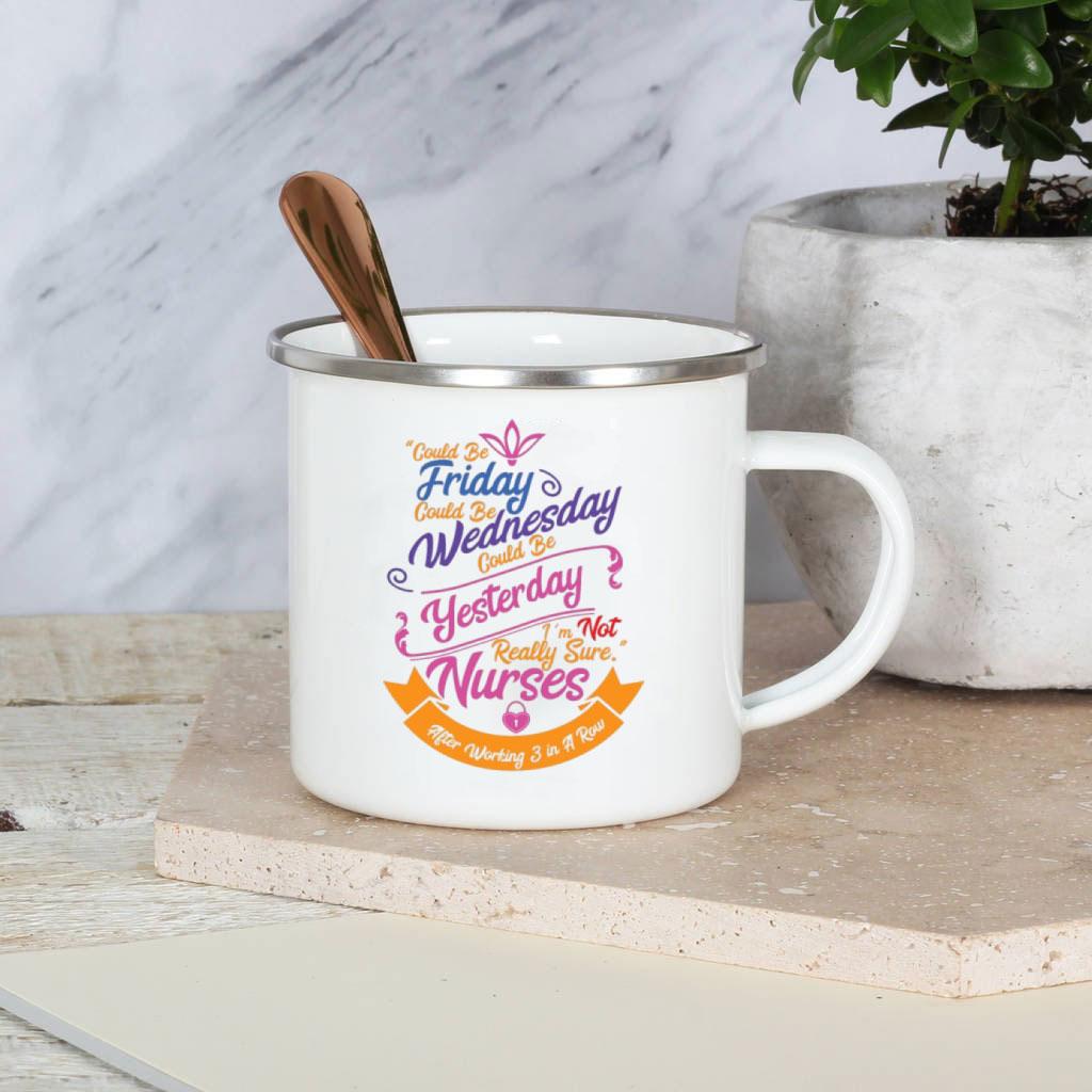 Best Nurse Ever Enamel Mug Cups With Handle It A Beautiful Day To Save Lives Nurse Aunt Birthday Perfect Gifts for Nurses Day