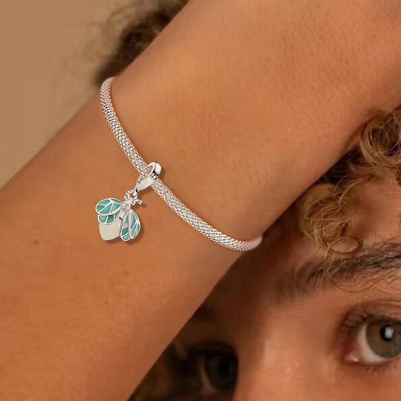 Copper Luminous Sweet Firefly Pendant Can Diy Made Into Bracelets Necklace High Quality Jewelry Gift