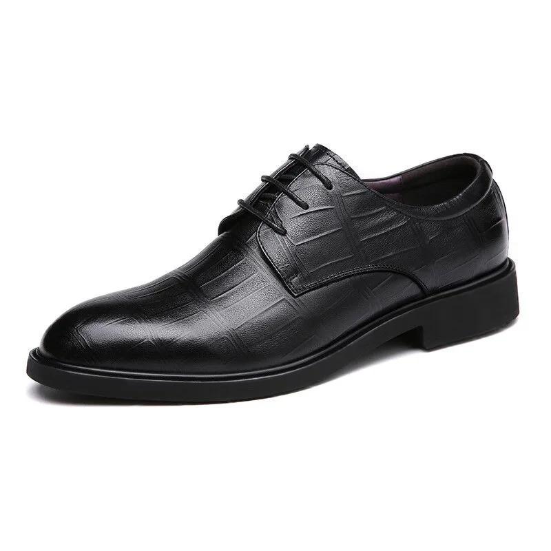 Groom Standard Dance Dress Leather Casual Shoes Men High Heels Men Two Tone Shoes Casual Dress Men Leather Casual Shoes