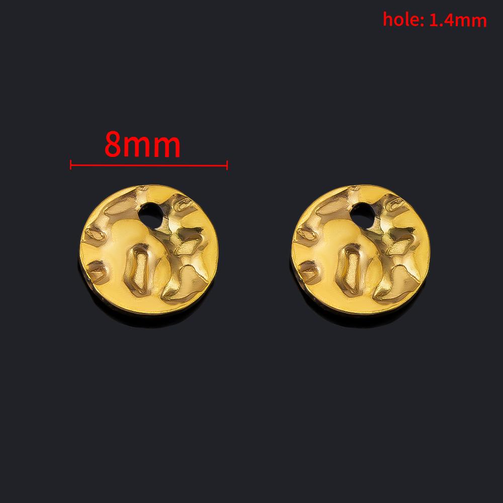 20pcs 8mm 10mm 12mm Stainless Steel Charms Round Blank Stamping Tag Pendants for DIY Bracelet Necklace Jewelry Making Materials