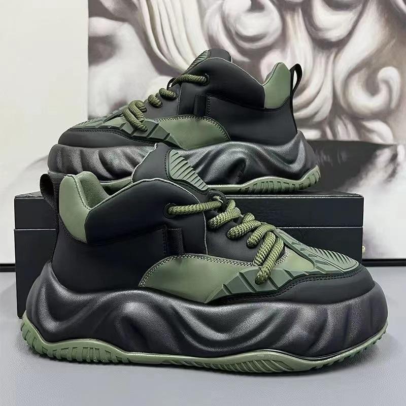 Men's Shoes Spring and Autumn 2024 New Breathable Sports and Casual Shoes Trend Versatile Thick Sole Heightening Dad Shoes