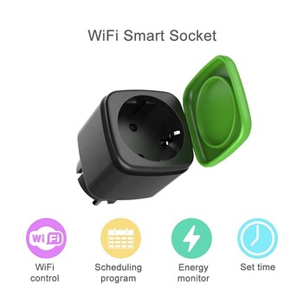 Tuya Smart WiFi Plug 16A Outdoor Waterproof Plug Adaptor Power Energy Monitor Socket Compatible With Alexa Google Home