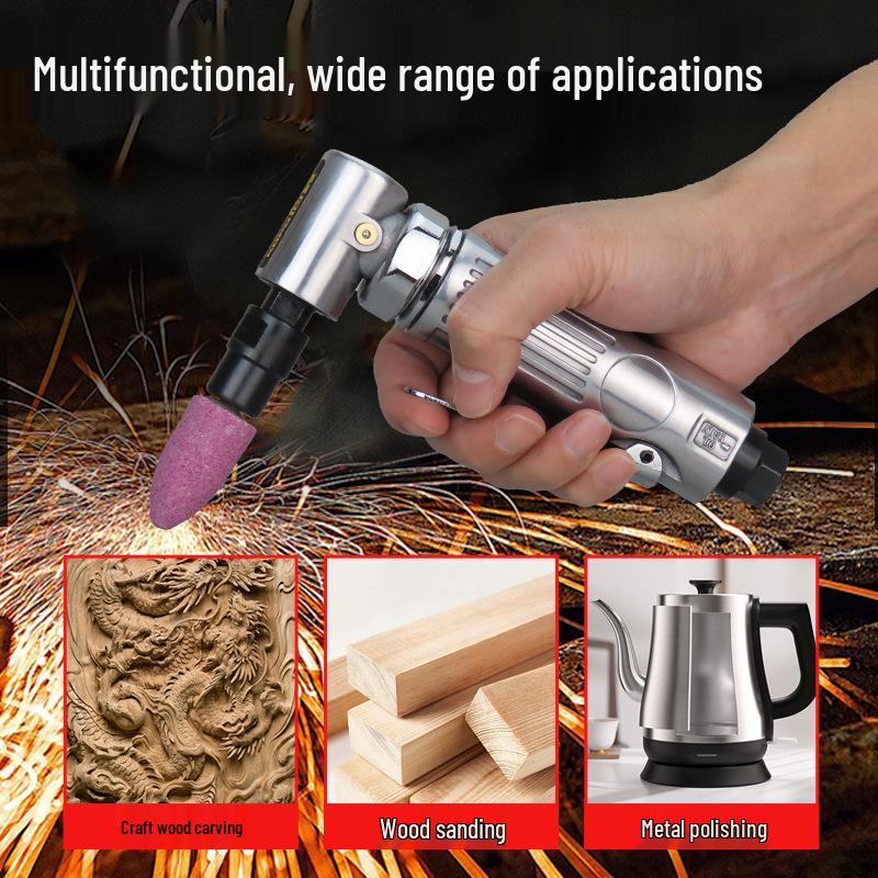 Gaobao Air-Powered 90° Angle Grinder: Deburring, Grinding, and Polishing Tool
