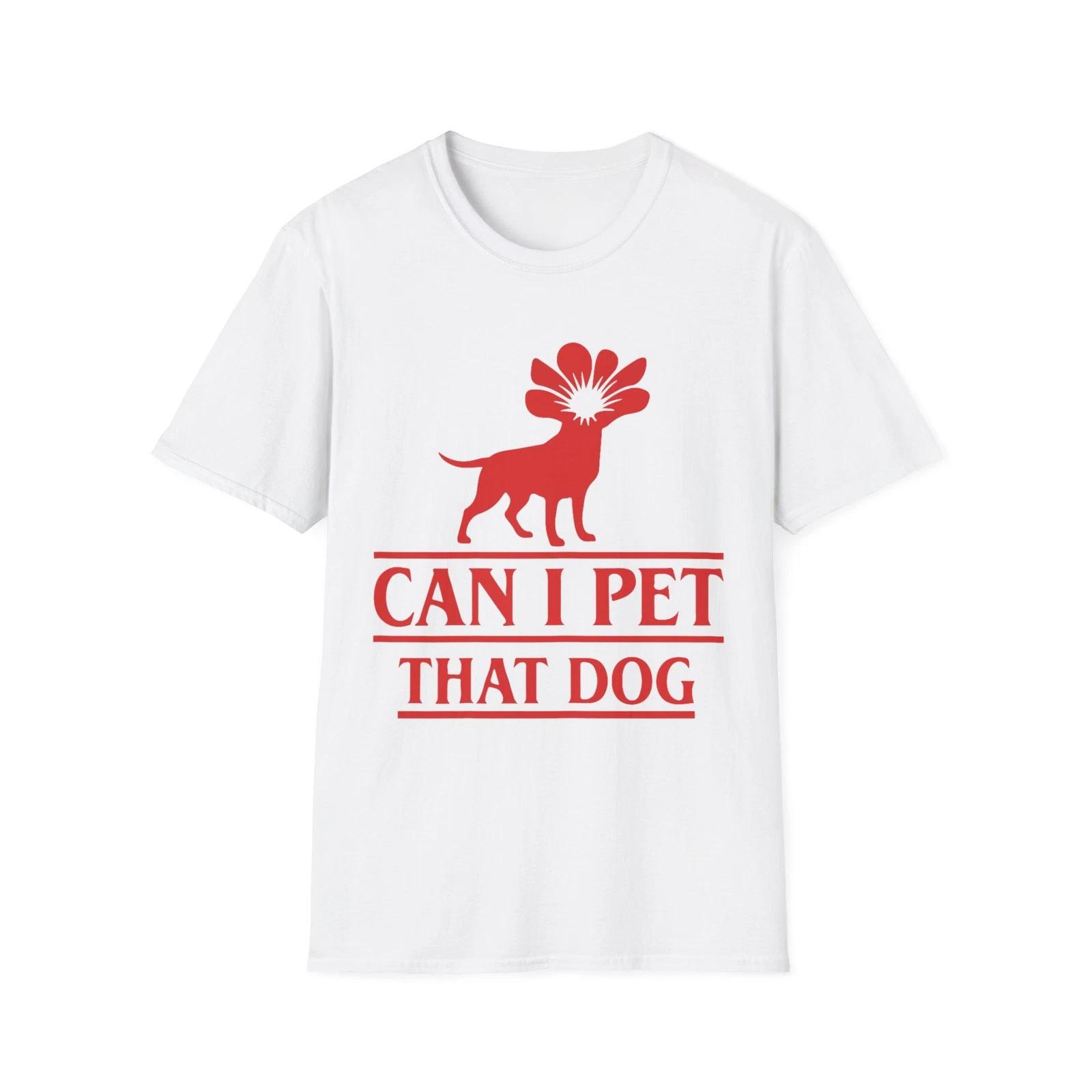 Can I Pet That Dog T-Shirt | Dog Silhouette Floral Design 2XL
