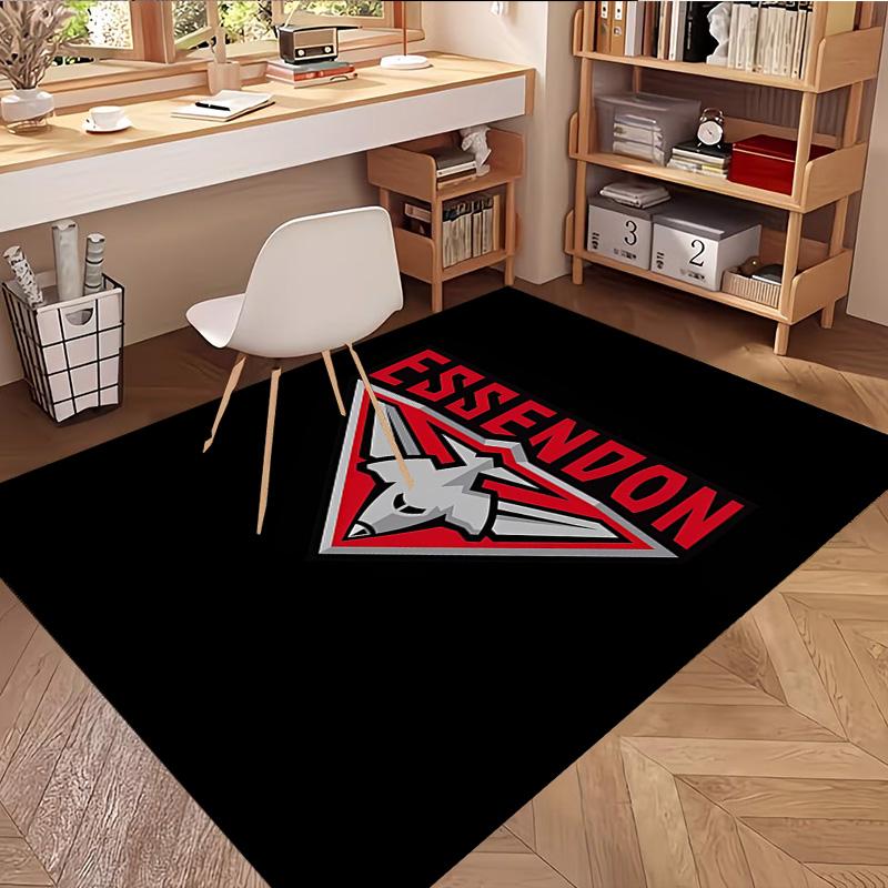 Essendon Football Print Rug, Washable Floor Carpet, For Entryway Dorm Laundry Room Office Study, Home Decor Birthday Christmas Gift