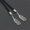 Engraving Stone Bolo Tie Carved Necktie for Shirt Jeans Western Necklace Braided Shoestring Necktie Bolo Tie