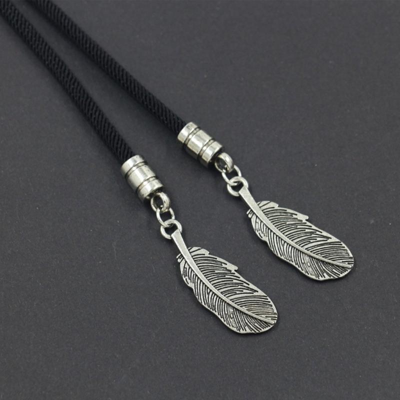 Engraving Stone Bolo Tie Carved Necktie for Shirt Jeans Western Necklace Braided Shoestring Necktie Bolo Tie