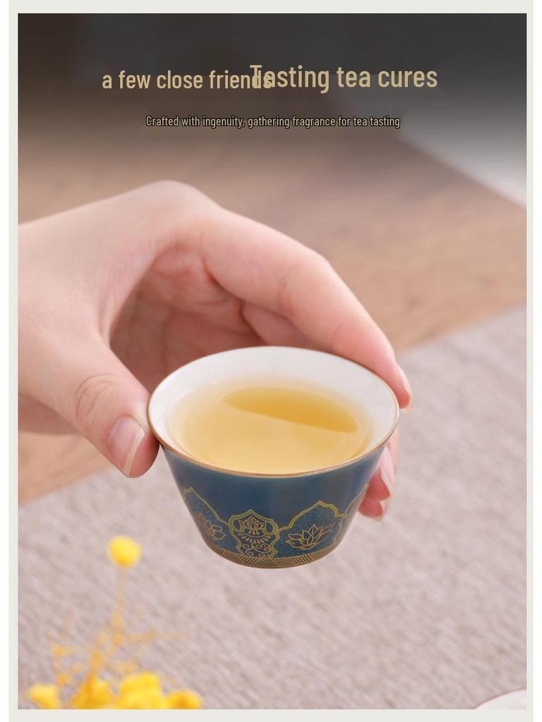 Portable Outdoor Gongfu Tea Set: Quick-Brew Travel Cup with Logo Print - Ideal for Camping and Business Souvenirs