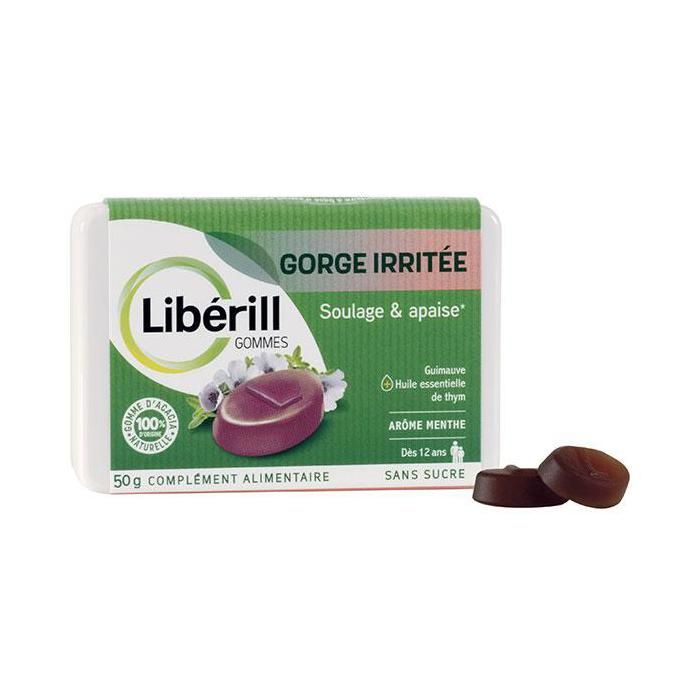 LIBERILL gommes gorge irritée boite de 50g