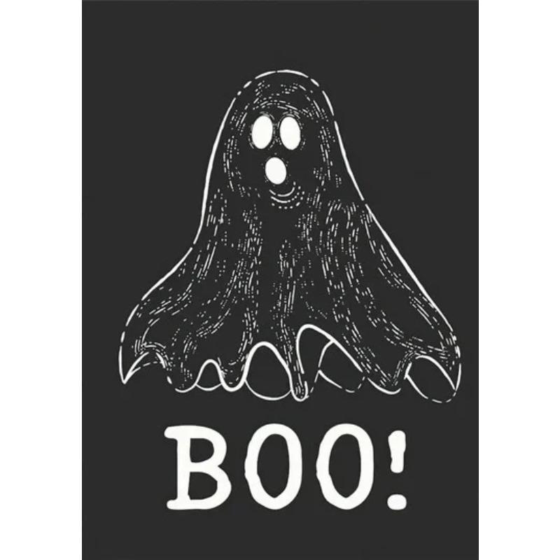 Nordic Simple Wall Art Halloween Skull Witch, HD Canvas Print Poster, Home Living Room Bedroom Decorative Painting