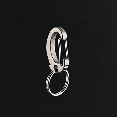 1Pc Titanium Alloy Heavy Duty Carabiner Keychain Quick Release Hooks With Titanium Key Ring Set Released Backpack Hook