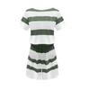 Women's Fashion Leisure Printed Loose Bandage Short Sleeve Button Jumpsuit