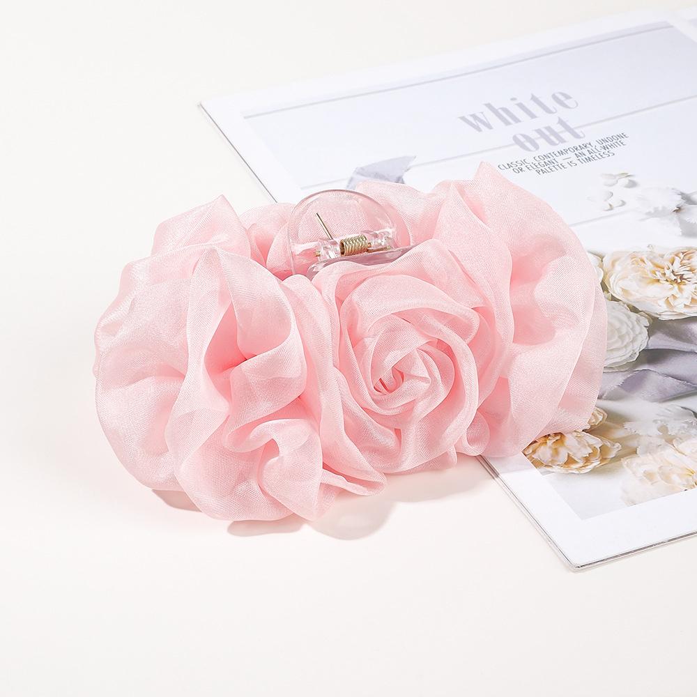 

Шелковый шифон цветок волос заколка женская мода для женщин цветочные конский хвост держатель заколки шпильки для волос зажимы для подбородка аксессуары для волос