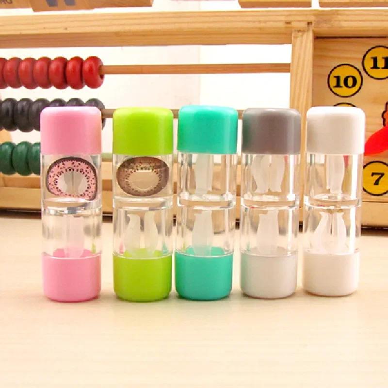 1pc Container Single Box and Set Options Small Lovely Portable Contact Lens Travel Eyewear Case Bag Box