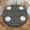 Classic Paisley Bandana  Tablecloth Round Waterproof Americana Bandana Floral Design  Table Cloth Cover for Dining Room 60 Inch
