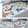 MORYTRADE Road Mat Toy Play Mat Mini Car Play Map Folding X 1m Nordic Style Blue 1.3m