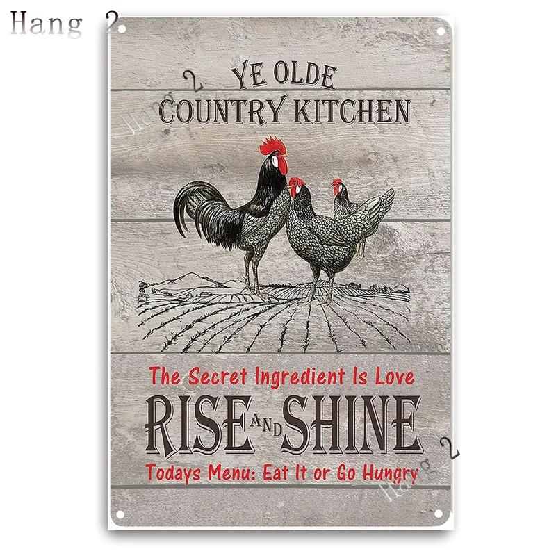 Funny Chicken Coop Sign Slow Chickens At Play Caution Vintage Chicken Warning Tin Signs for Farmhouse Gate Fence Wall 8x12 Inch