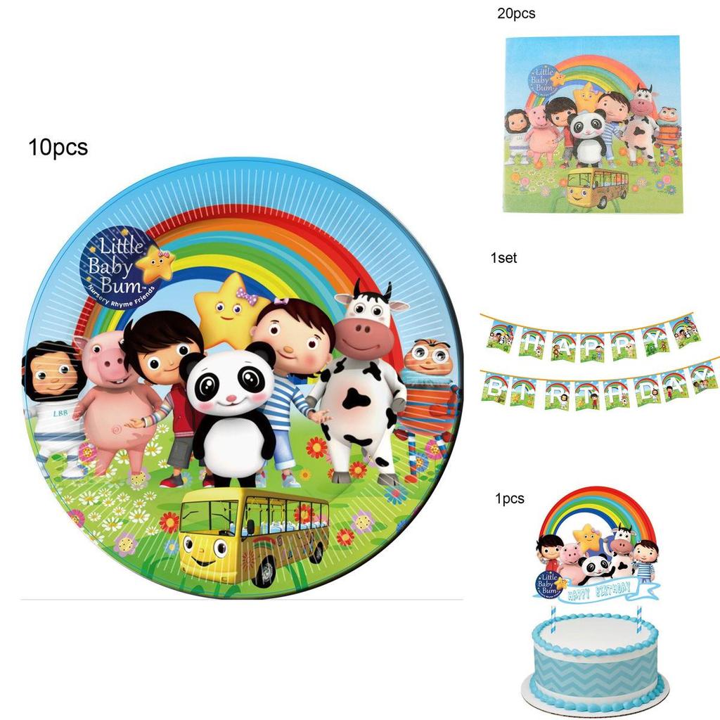 Adorable Little Baby Bum Theme Birthday Party Supplies Including Tablecloth And Banner