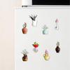 Creative Magnetic Mini Ceramic Vase 3D Ceramic Vase Fridge Magnets DIY Refrigerator Kitchen Decorations