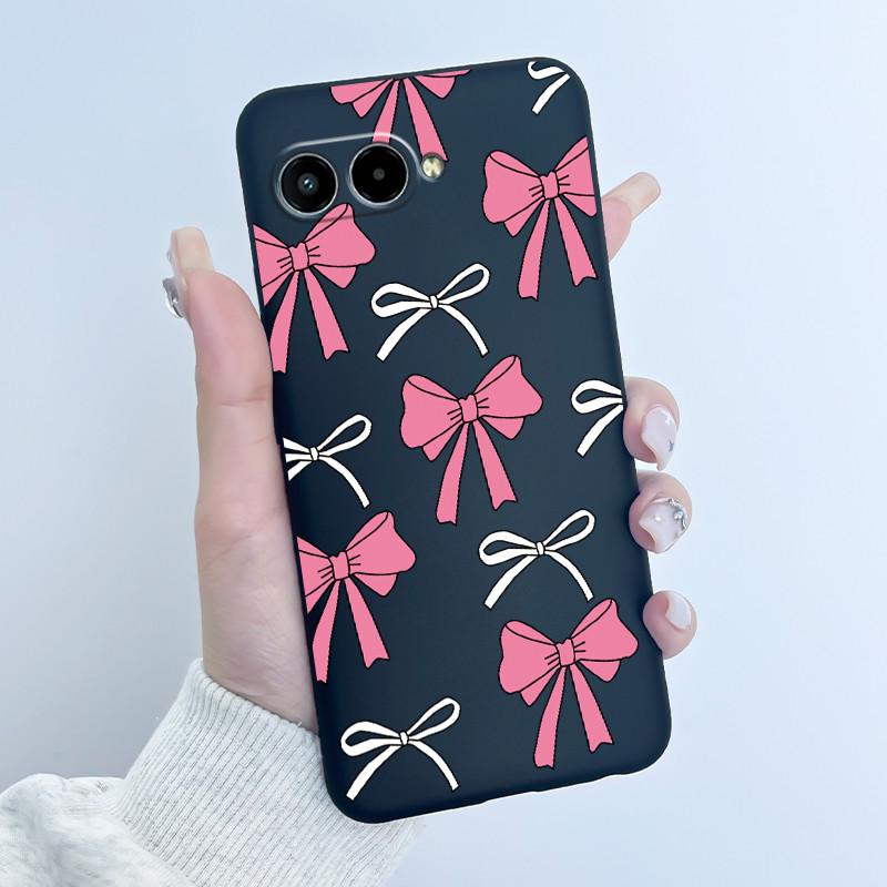 Handyhülle für TCL T-Mobile Revvl 8 T Telefon 3 Hülle Luxus Niedlicher Liebeshase Lustig Schwarzes TPU Weiches Silikon Schutz-Rückseite