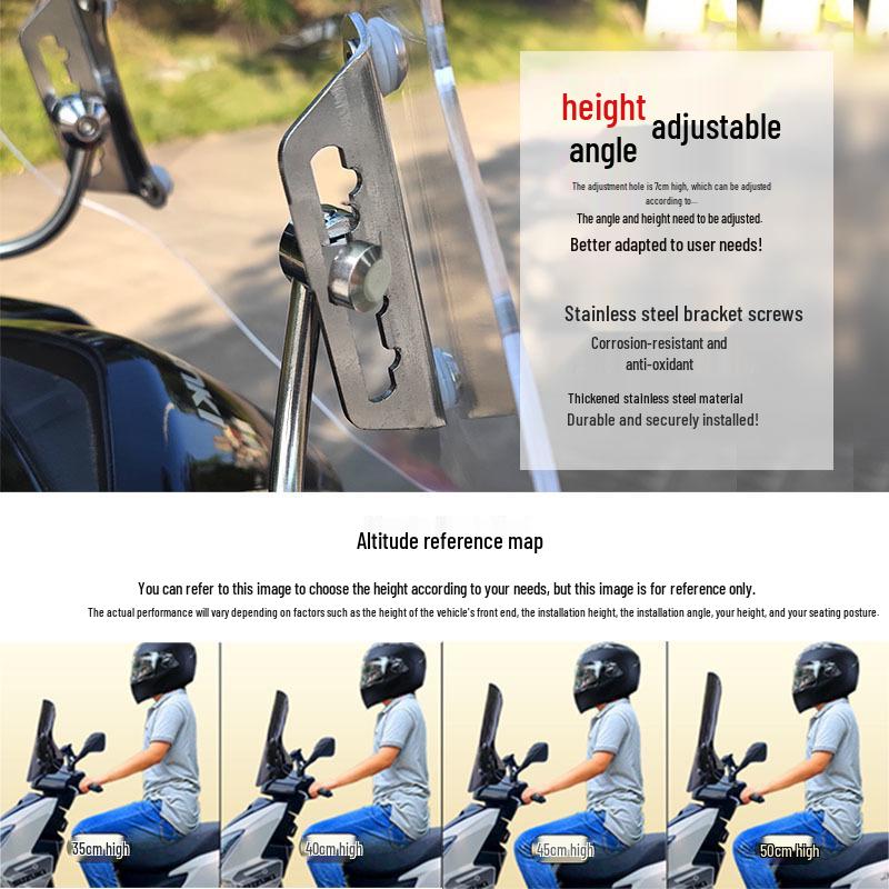 E5G Suitable for Suzuki UY125 Motorcycle Scooter Windshield Glass Front Shield