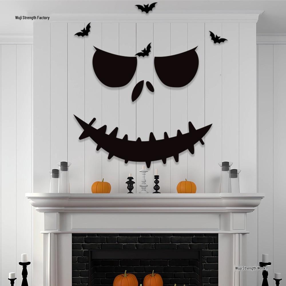 Halloween Door & Wall Stickers: Skeleton, Pumpkin, Ghost Designs