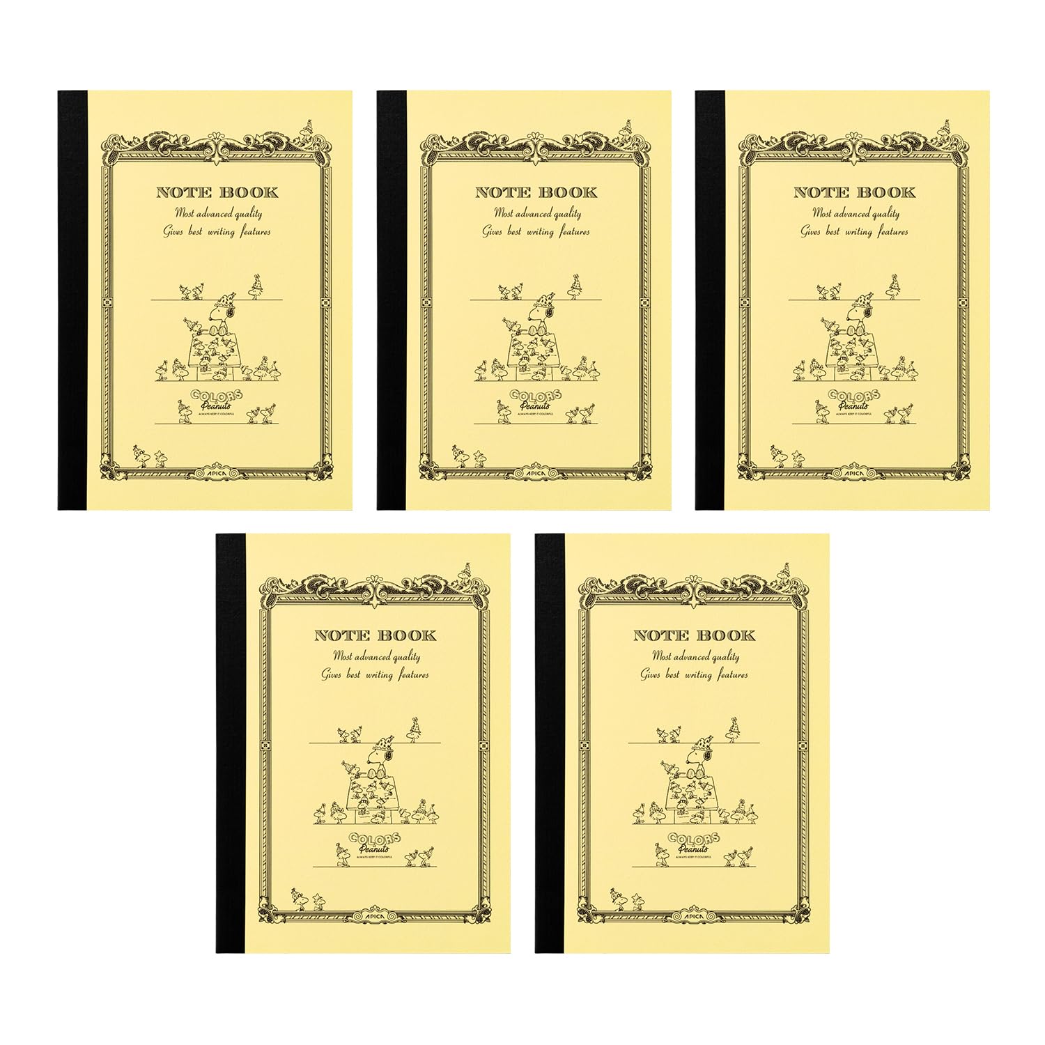 Apica Notebook CD Notebook PEANUTS COPY Snoopy A5 Set CDP11SN5T 5-Piece