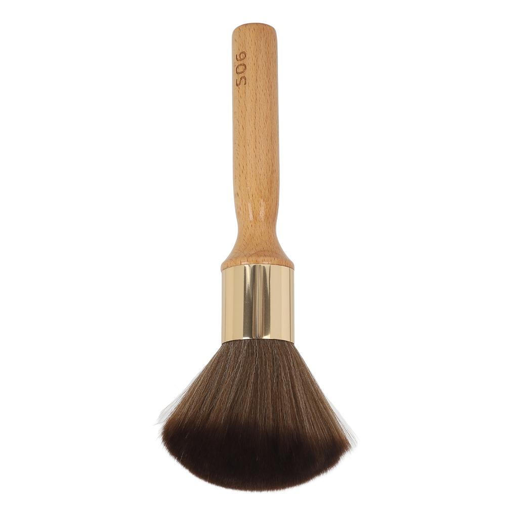 Ergonomic Handle Neck Duster Brush Beech Wood Barber Neck Duster Wooden Neck Duster  Barber Use