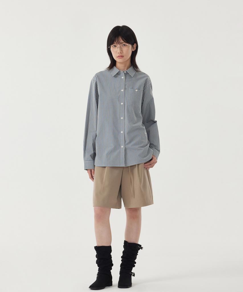 COVERNAT WOMAN Belted Bermuda Shorts Khaki Beige