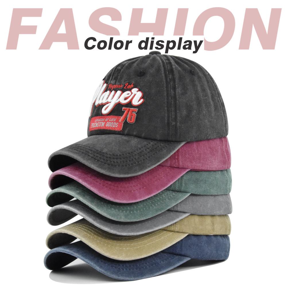 Cap Duck Stereoscopic Alphabet Player Embroidered Baseball Cap Vintage Visor Cap