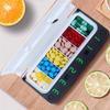 Pill Box Smart Electronic Medicine Pill Box Time Capsule Weekly Pill Box Health Travel Health Care,White+Black Easy To Use