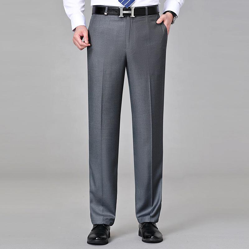 2026 Sommer Herren Anzughose aus Maulbeerseide und Wolle - Für die Mitte des Lebens, Bügelfrei, Gerades Bein, Hochwertiges Gefühl