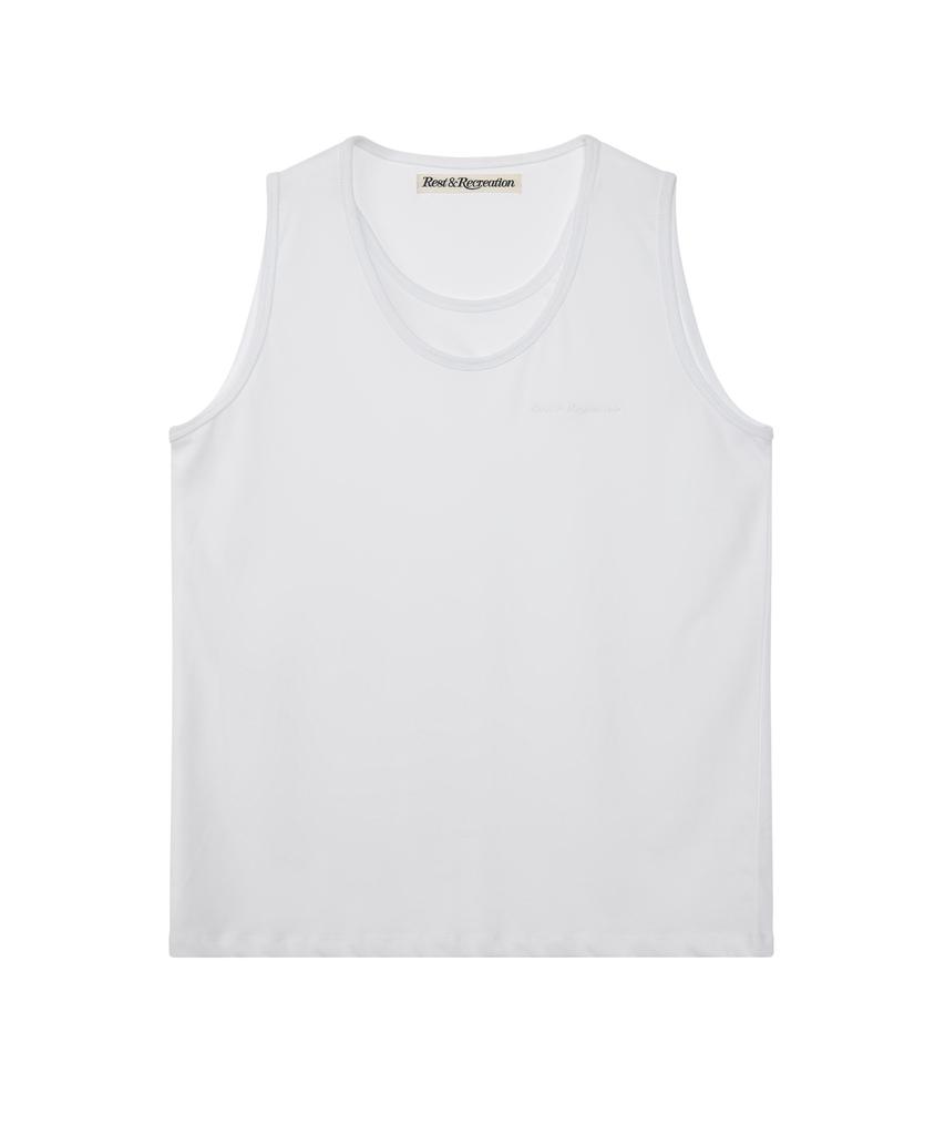REST&RECREATION Layered Tank Top - White