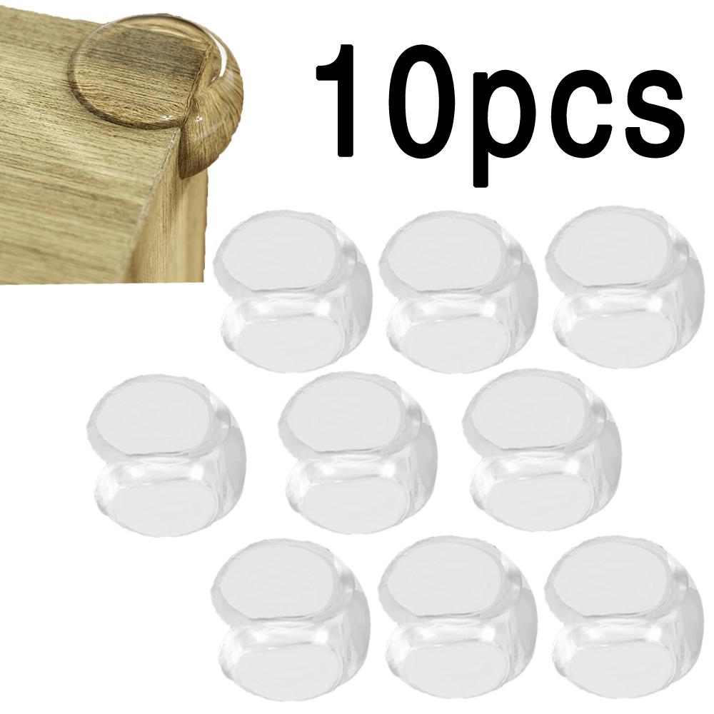 10Pcs Soft Silicone Clear Corner Guards - Youngsters Safety Edge Protectors With High-Resistant Adhesive Gel For Furniture, Cabi